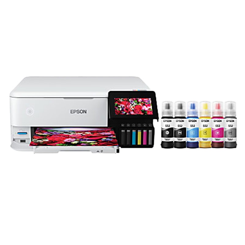 Epson® ET-8500 Wireless All-In-One Color Inkjet Printer