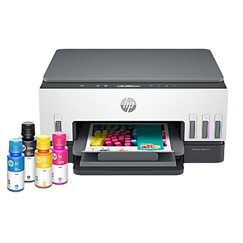 HP Smart Tank 6001 Wireless All-in-One Ink Tank Printer, Scanner, Copier with 2 years of ink included, Best for home, Refillable ink tank (2H0B9A)